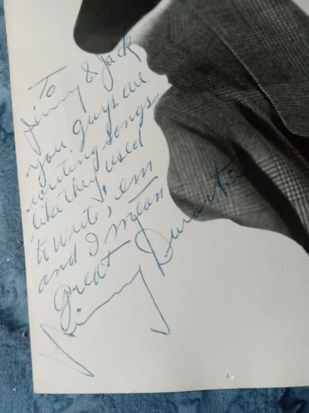 Jimmy Durante Autograph On An 8x10 Print No COA Autograph Looks Good, изображение 5