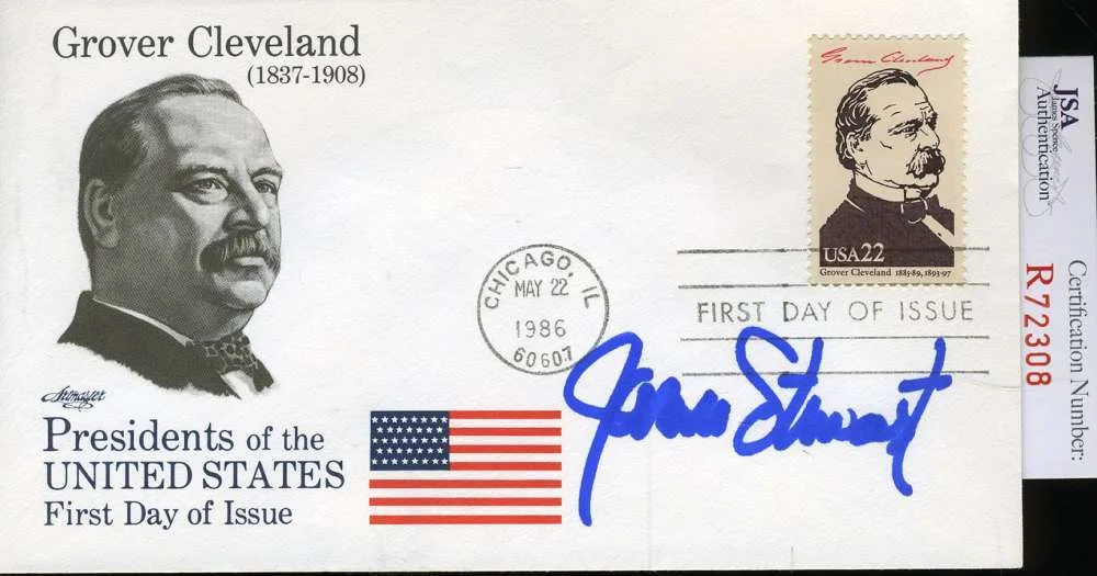 Jimmy Stewart — James Jimmy Stewart Jsa Coa Hand Signed Fdc Authenticated Autograph 2