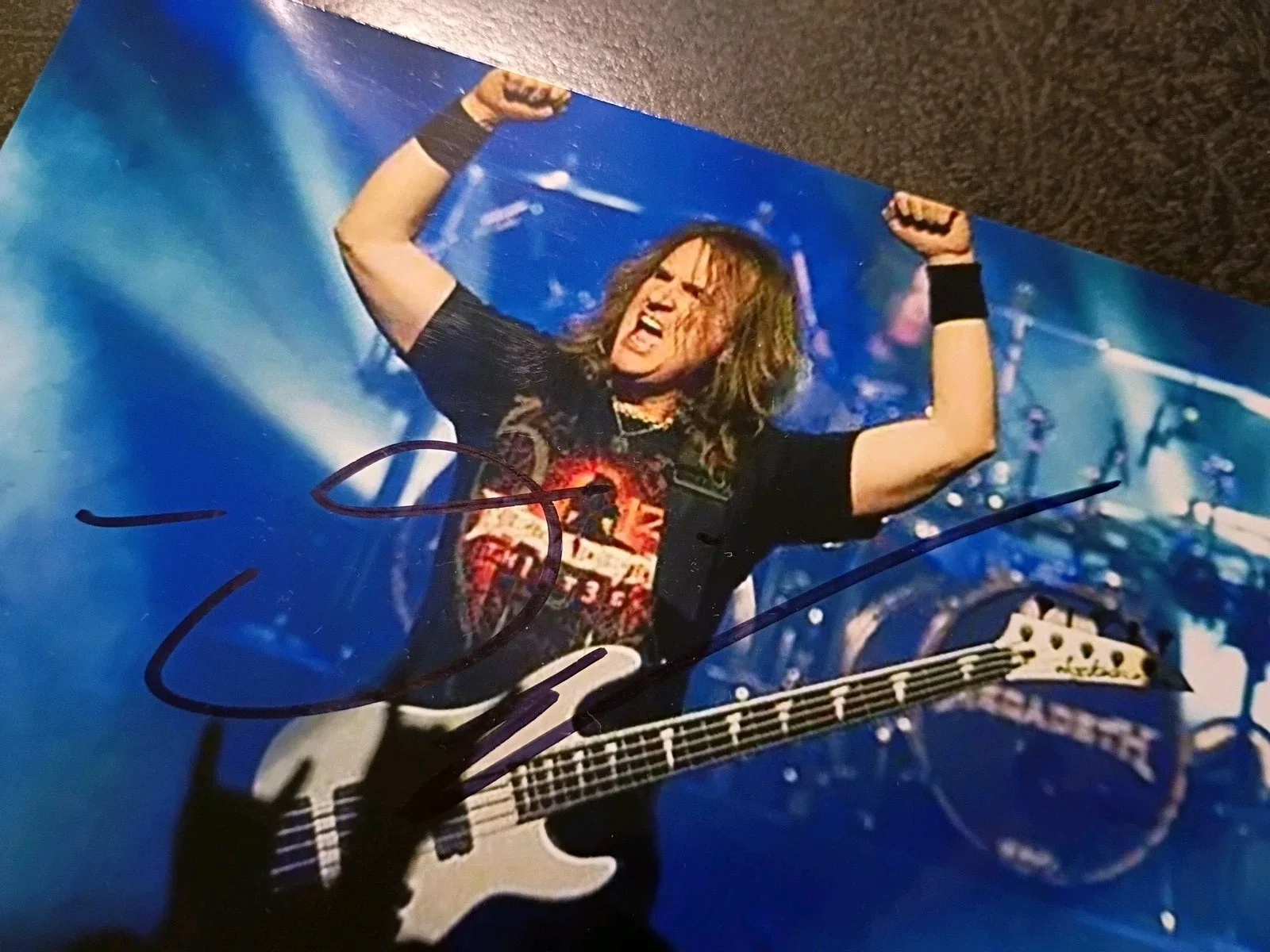 DAVID ELLEFSON Hand Signed Autograph 4X6 Photo - MUSICIAN GUITARIST - MEGADETH, изображение 2