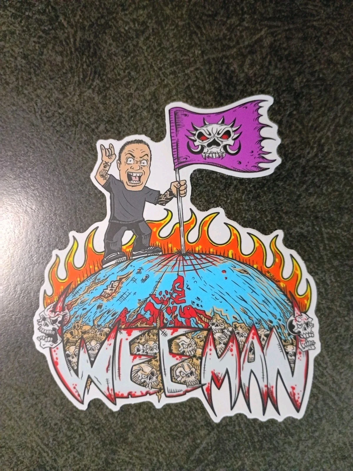 JASON ACUNA "WEE MAN" Hand Signed Photo + STICKER- STUNTS & SKATEBOARDER JACKASS, image 3