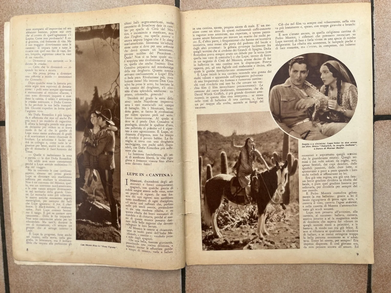 Vintage LUPE VELEZ 'Il Romanzo Della Sua Vita Ed i Suoi Films' Italien Mag 1933, изображение 5