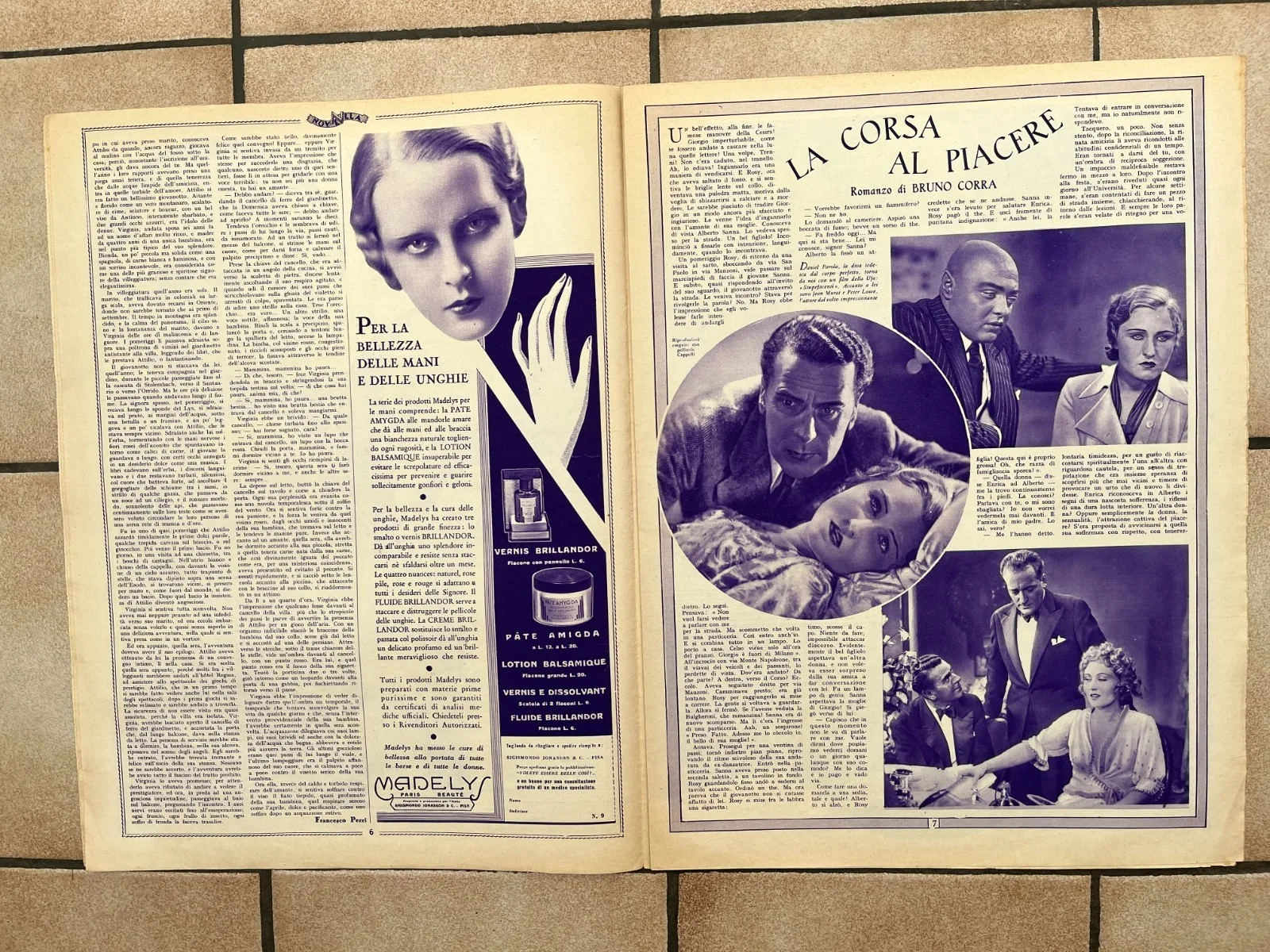 FRANCES DEE WYNNE GIBSON CLAUDETTE COLBERT MIRIAM HOPKINS Italian Mag 1933, изображение 5