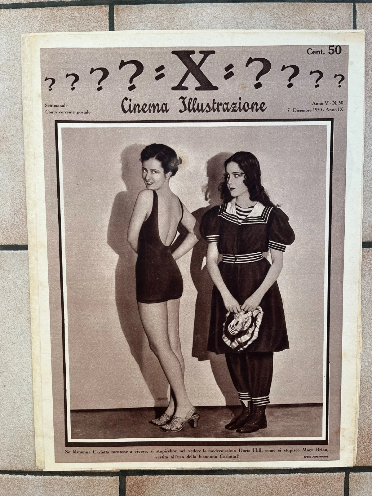 Vintage MYRNA LOY MARY BRIAN DORIS HILL 'Cinema Illustrazione' Italian Mag 1930, изображение 2