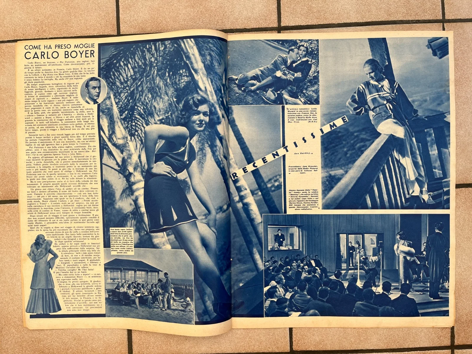 Vintage FAY WRAY FREDRICO BENFER BETTE DAVIS MARION DAVIES Italian Mag 1934, изображение 3