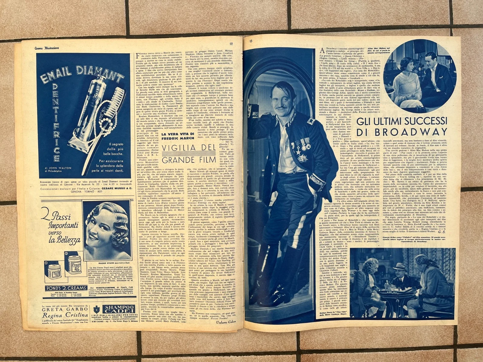 Vintage FAY WRAY FREDRICO BENFER BETTE DAVIS MARION DAVIES Italian Mag 1934, изображение 4