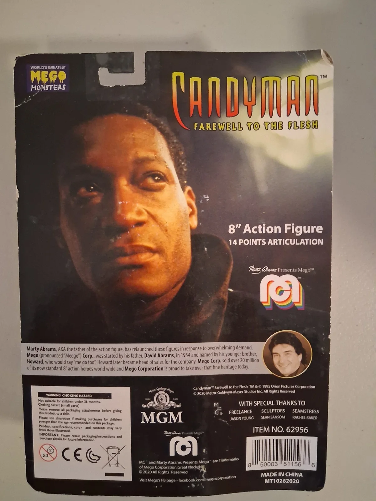 Tony Todd — Tony Todd Signed Candyman Farewell To The Flesh 8” Mego Figure Beckett BAS COA, изображение 3