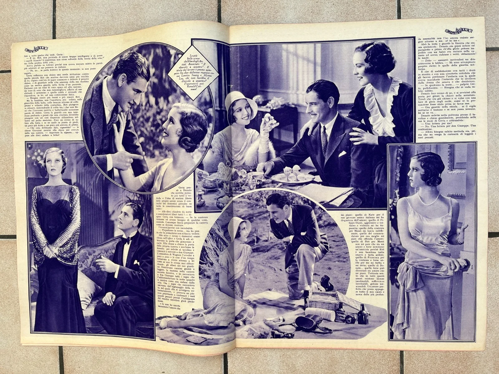 NANCY CARROLL POLA NEGRI BASIL RATHBONE LORETTA YOUNG Italian Mag 1932, image 5
