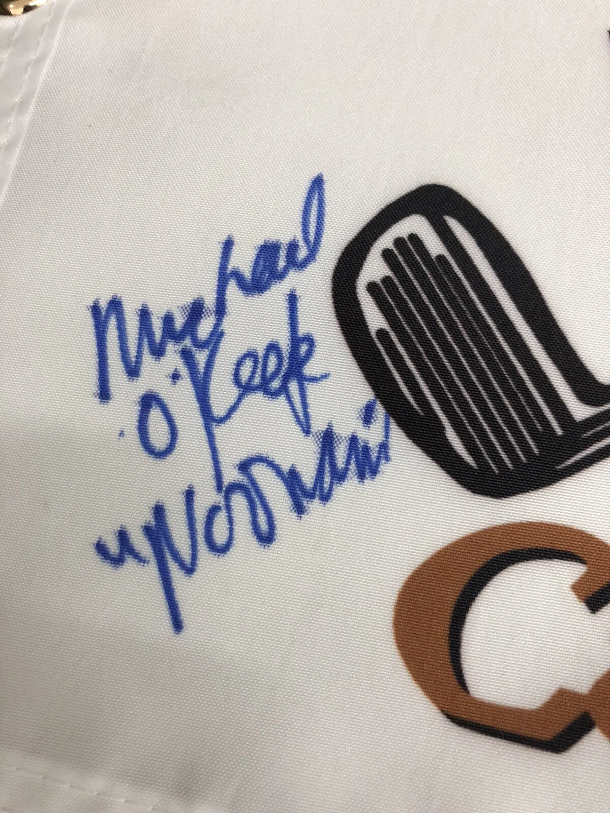 Michael O’Keefe — Michael O'Keefe “Noonan” signed Autograph Bushwood Club Caddyshack golf flag PSA, image 2