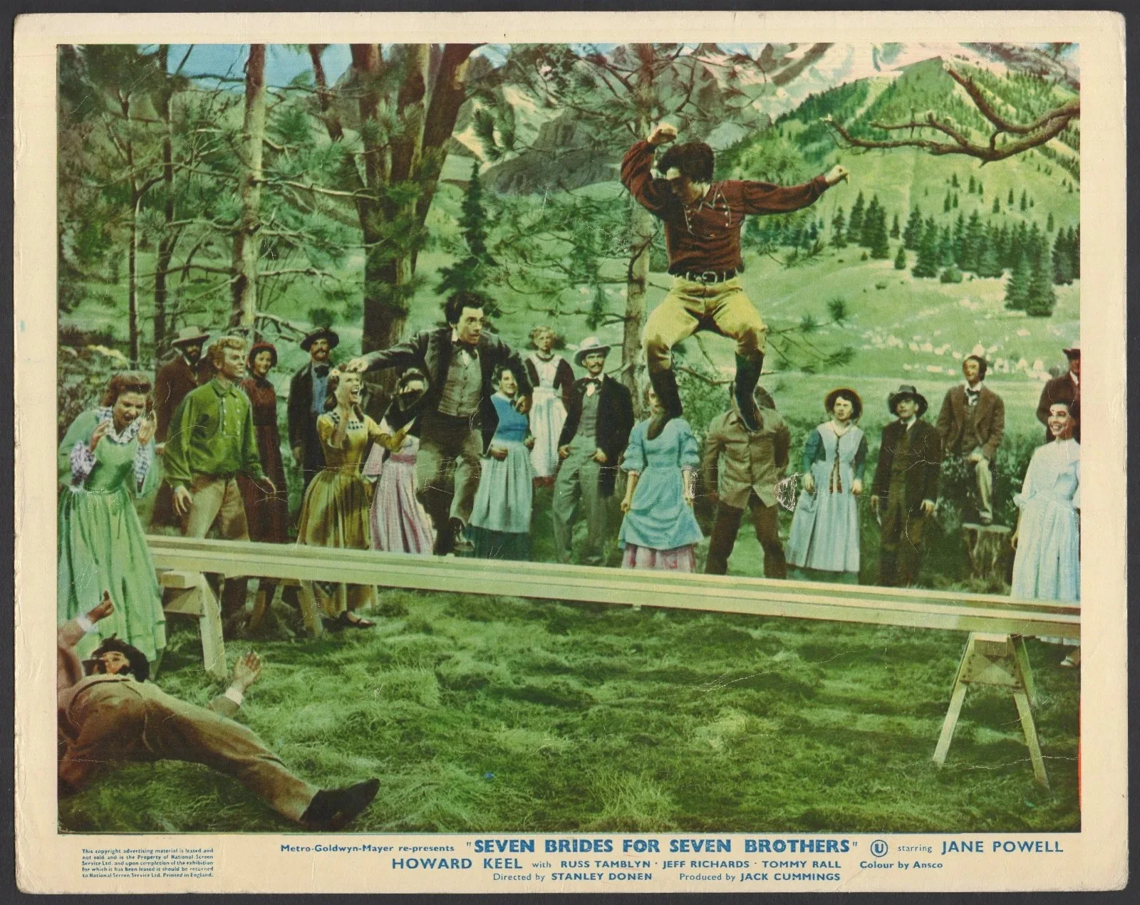 SEVEN BRIDES FOR SEVEN BROTHERS 1954 Jane Powell Howard Keel UK 10x8 LOBBY CARDS, изображение 2