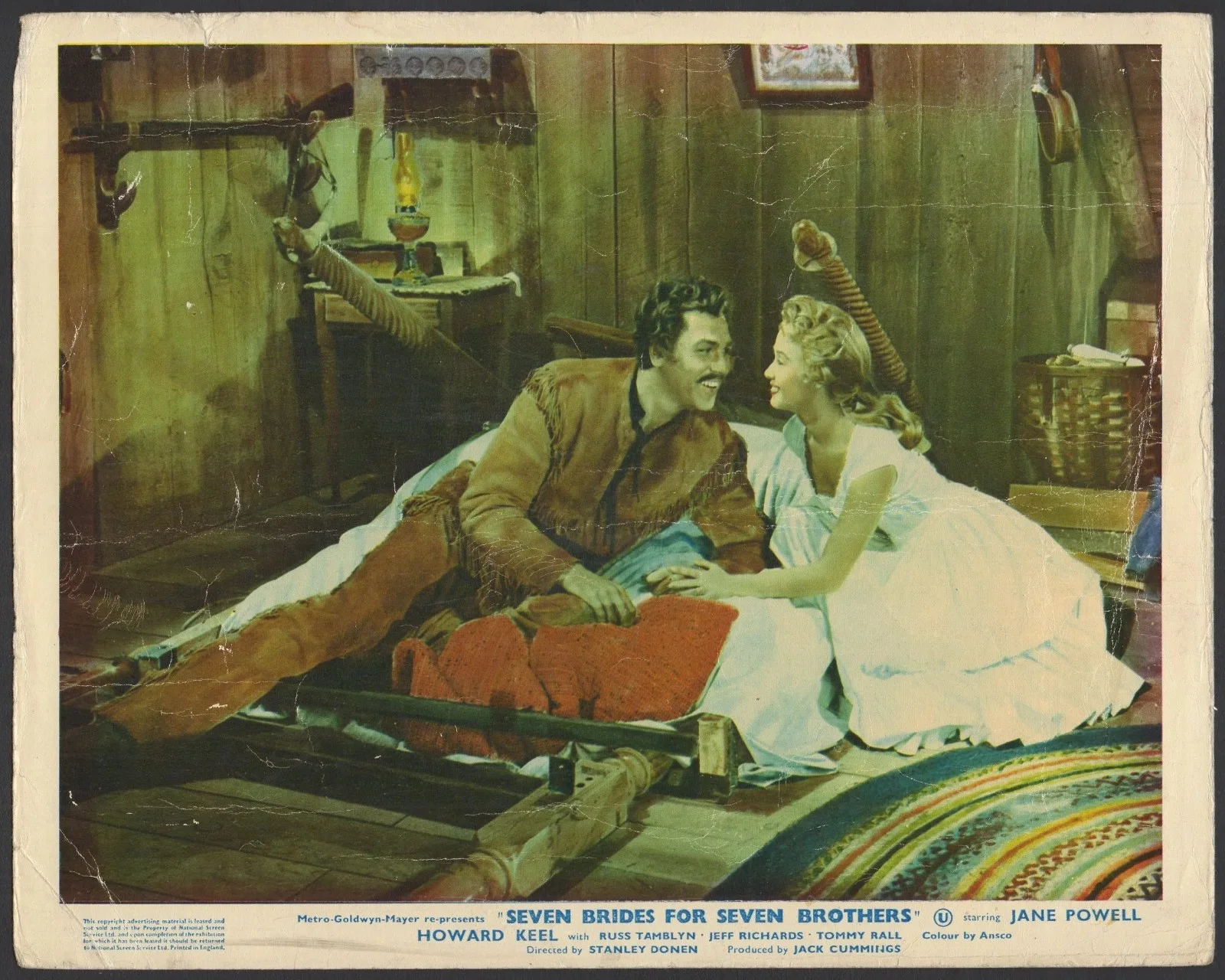 SEVEN BRIDES FOR SEVEN BROTHERS 1954 Jane Powell Howard Keel UK 10x8 LOBBY CARDS, изображение 3