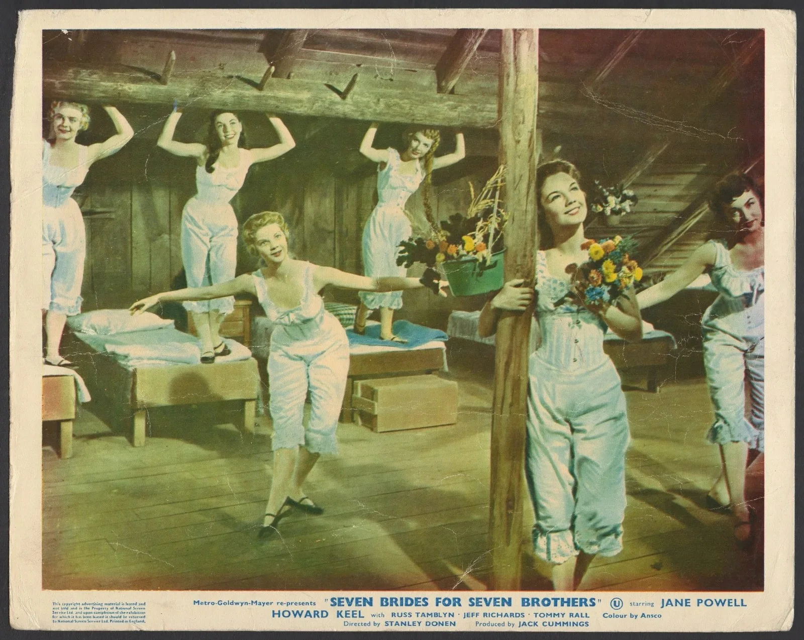 SEVEN BRIDES FOR SEVEN BROTHERS 1954 Jane Powell Howard Keel UK 10x8 LOBBY CARDS, изображение 4