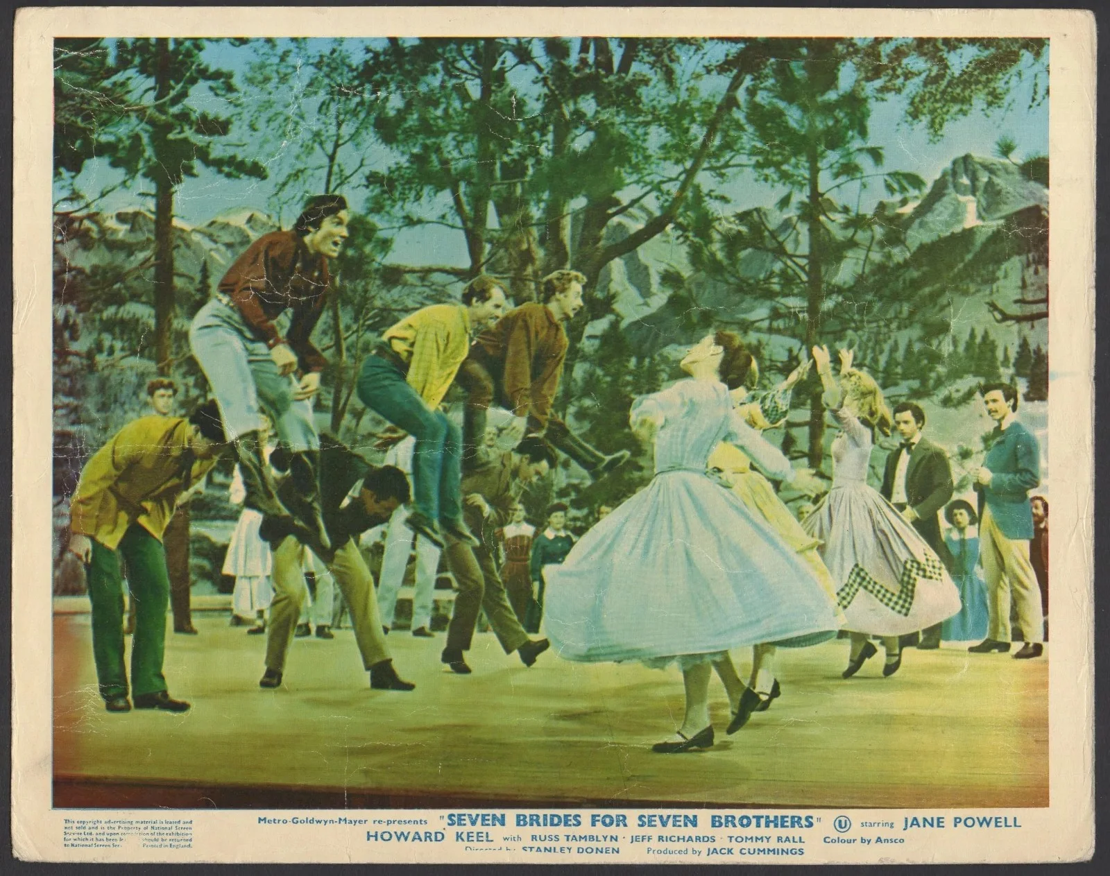 SEVEN BRIDES FOR SEVEN BROTHERS 1954 Jane Powell Howard Keel UK 10x8 LOBBY CARDS, изображение 5