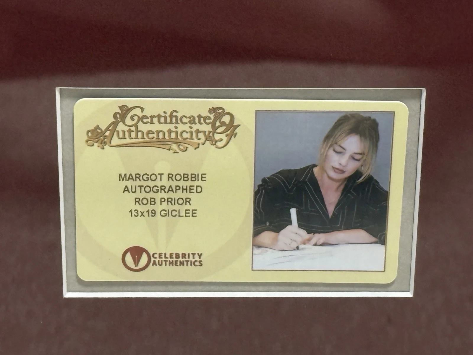 Margot Robbie — Margot Robbie Autographed Rob Prior Harley Quinn 13x19 Giclee Framed Print 50/50, изображение 4