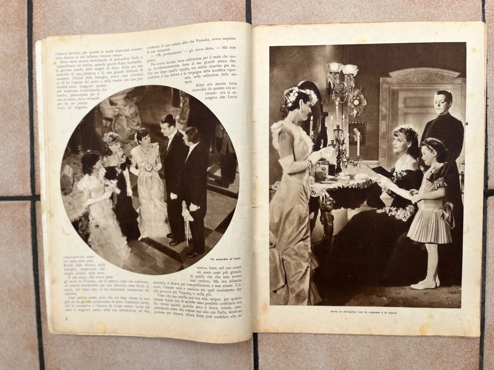 Vintage GRETA GARBO FREDRIC MARCH BASIL RATHBONE Italien Mag 1935, изображение 3