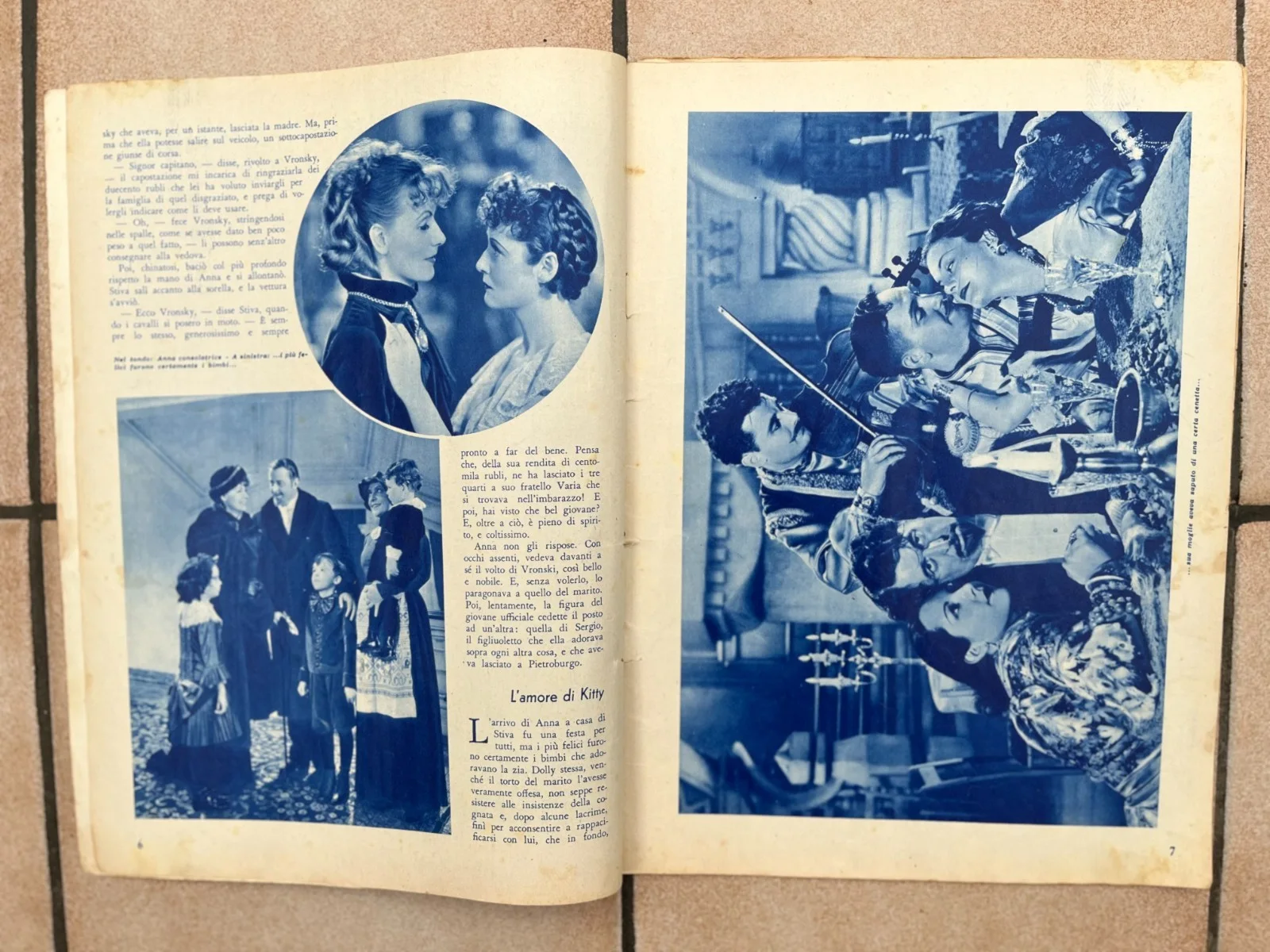 Vintage GRETA GARBO FREDRIC MARCH BASIL RATHBONE Italien Mag 1935, изображение 4