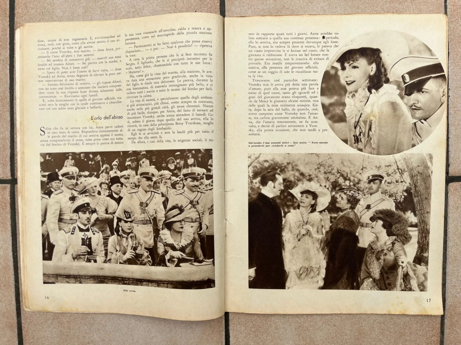 Vintage GRETA GARBO FREDRIC MARCH BASIL RATHBONE Italien Mag 1935, изображение 5
