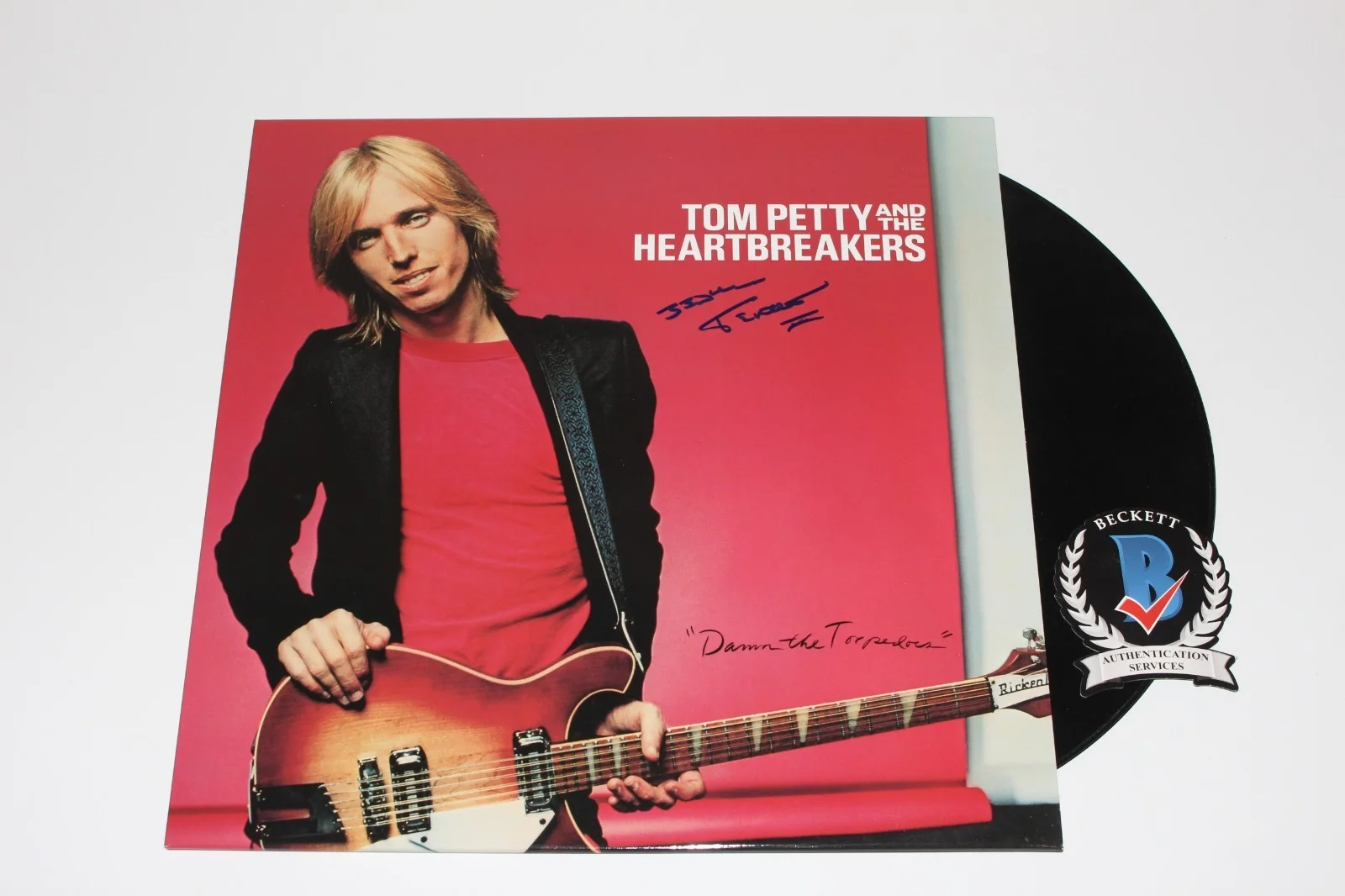 BENMONT TENCH SIGNED TOM PETTY DAMN THE TORPEDOES ALBUM VINYL RECORD BECKETT COA, изображение 2