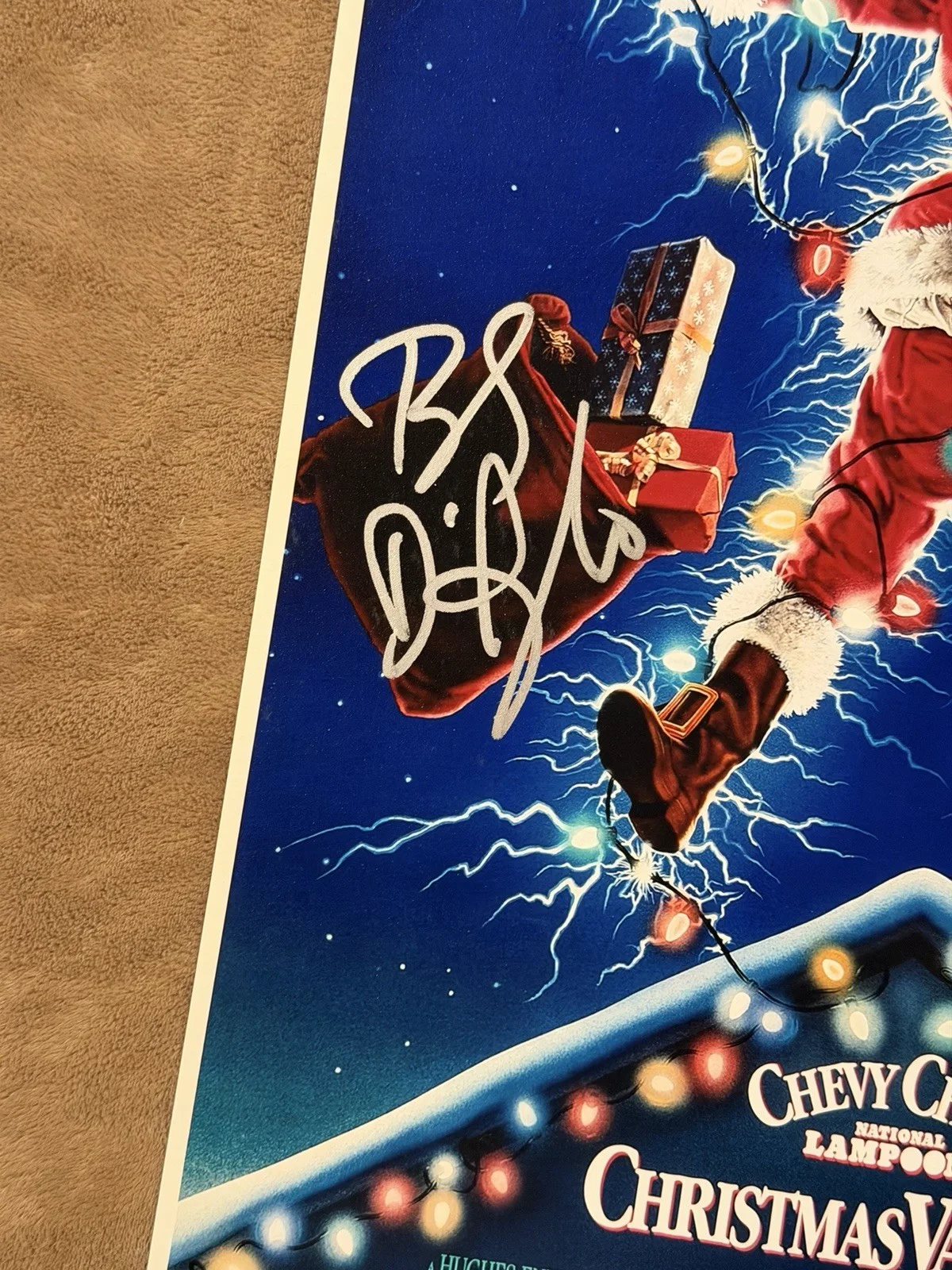 Chevy Chase — Chevy Chase Beverly D’Angelo Signed 11x17 Mini Poster Christmas Vacation BAS, image 3