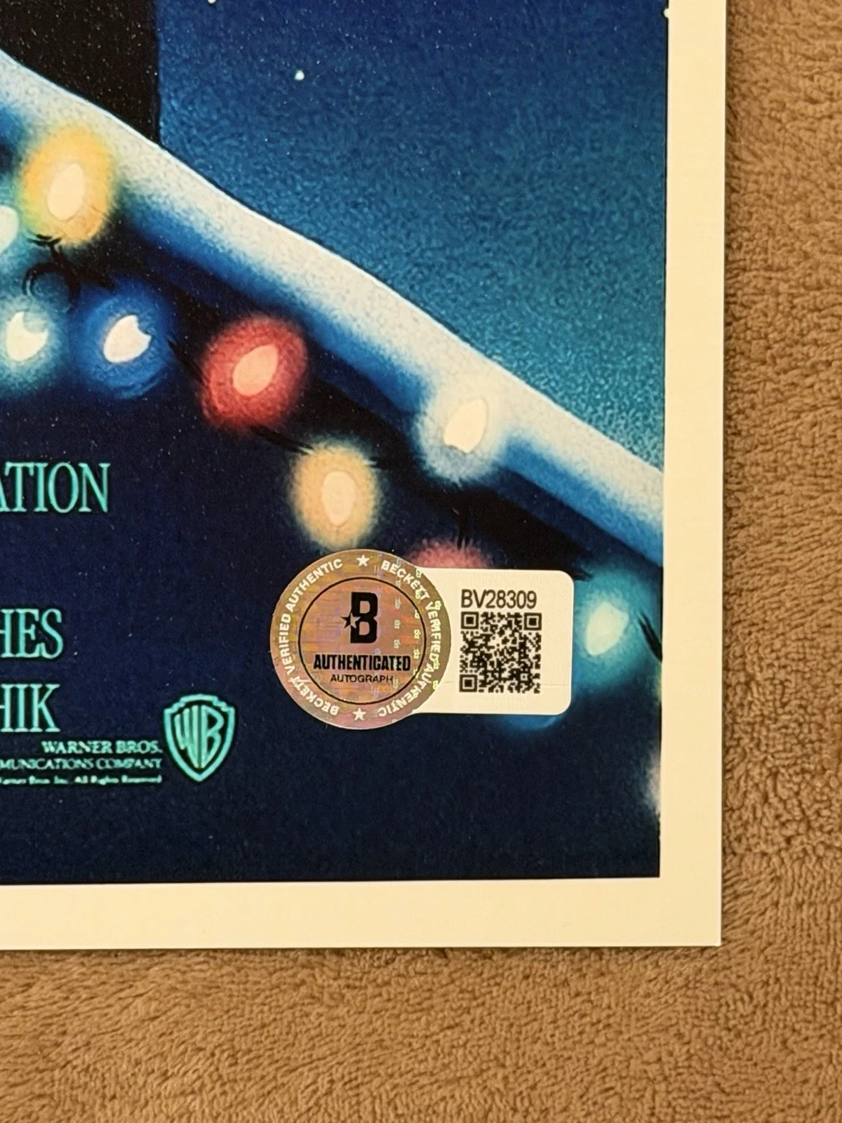 Chevy Chase — Chevy Chase Beverly D’Angelo Signed 11x17 Mini Poster Christmas Vacation BAS, image 4