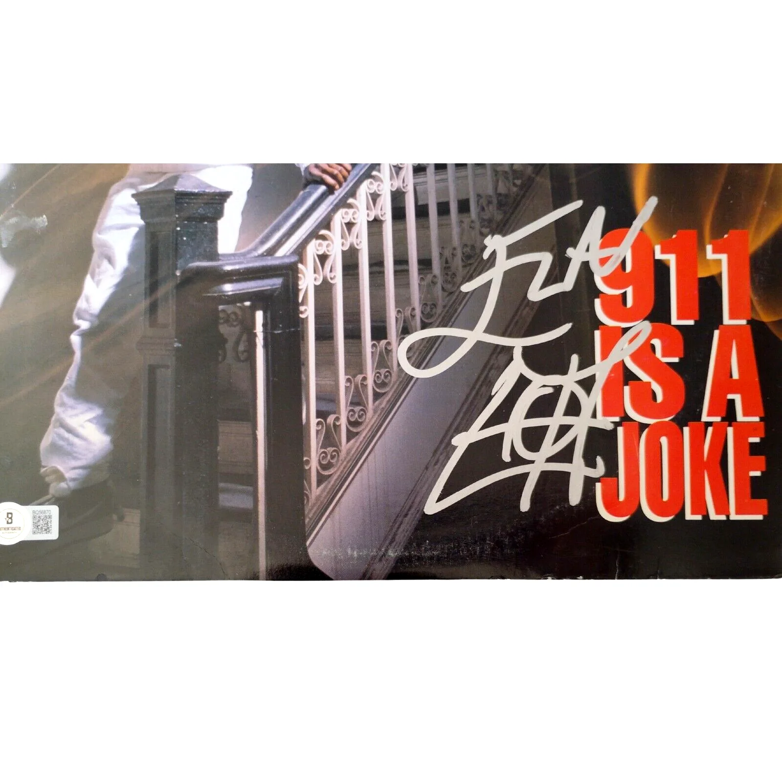 Flava Flav — Flava Flav Signed Public Enemy 911 Is A Joke Cover Beckett BAS Auto Memorabilia, изображение 4