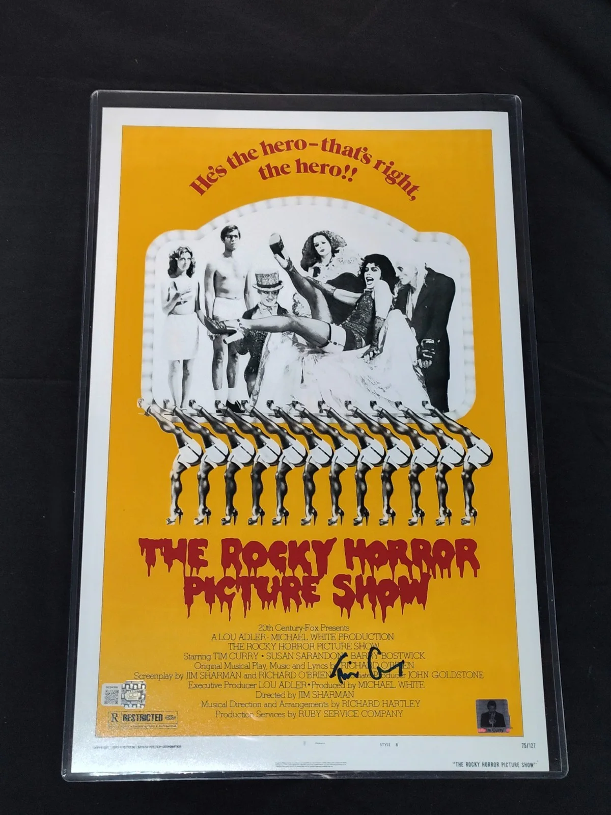 Tim Curry — The Rocky Horror Picture Show (Tim Curry) Signed 11x17 With COA