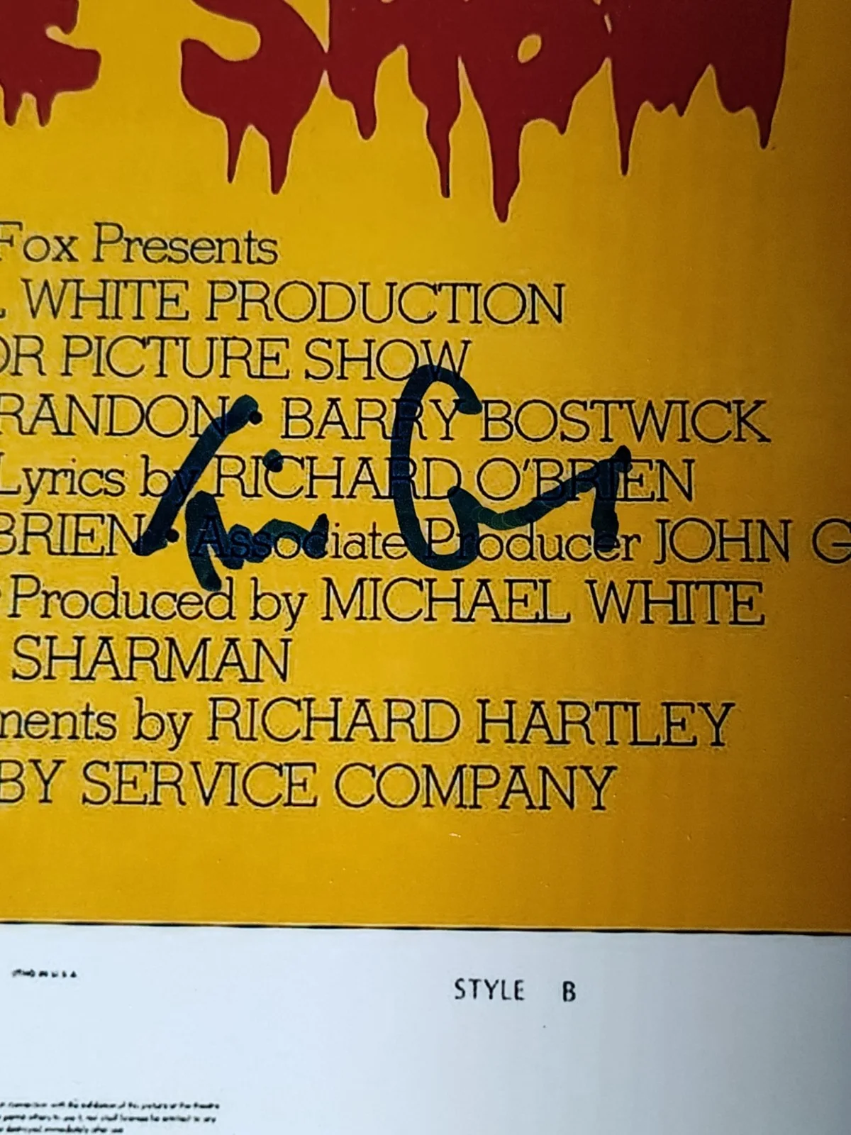 Tim Curry — The Rocky Horror Picture Show (Tim Curry) Signed 11x17 With COA, image 2