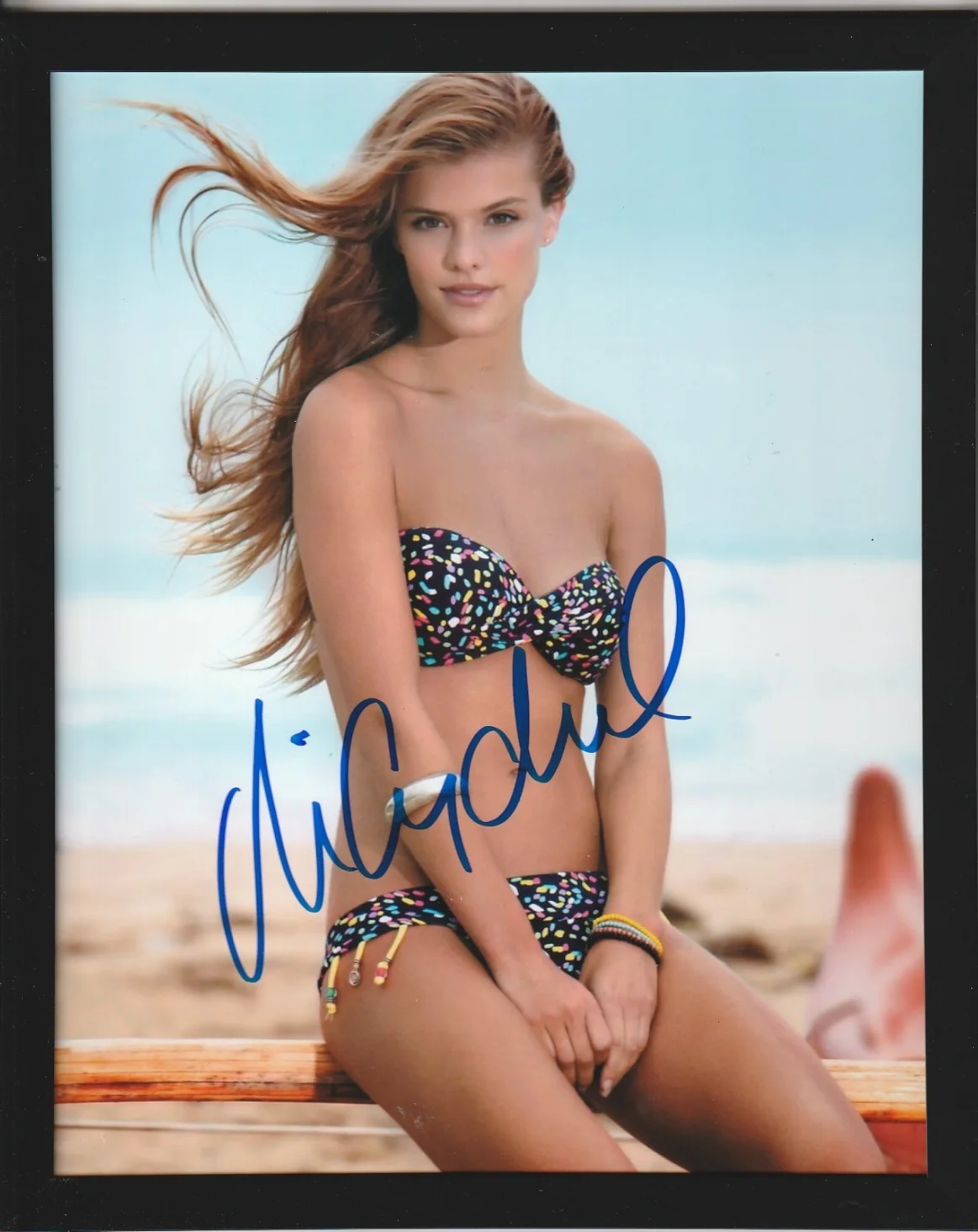 Nina Agdal — Nina Agdal Signed 8X10 Framed Photo Sports Illustrated Swimsuit Model COA