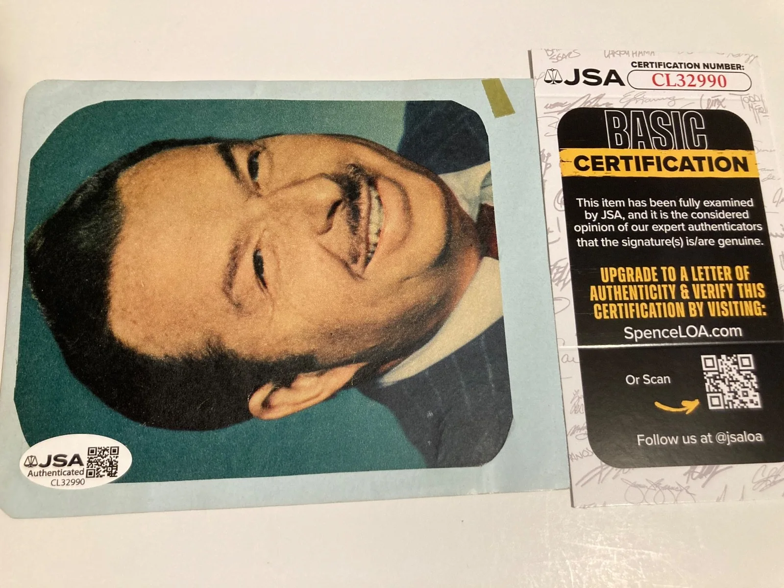 CHARLES COBURN — CHARLES COBURN signed 4x5 paper "GENTLEMEN PREFER BLONDES", "THE JSA#CL32990, изображение 2