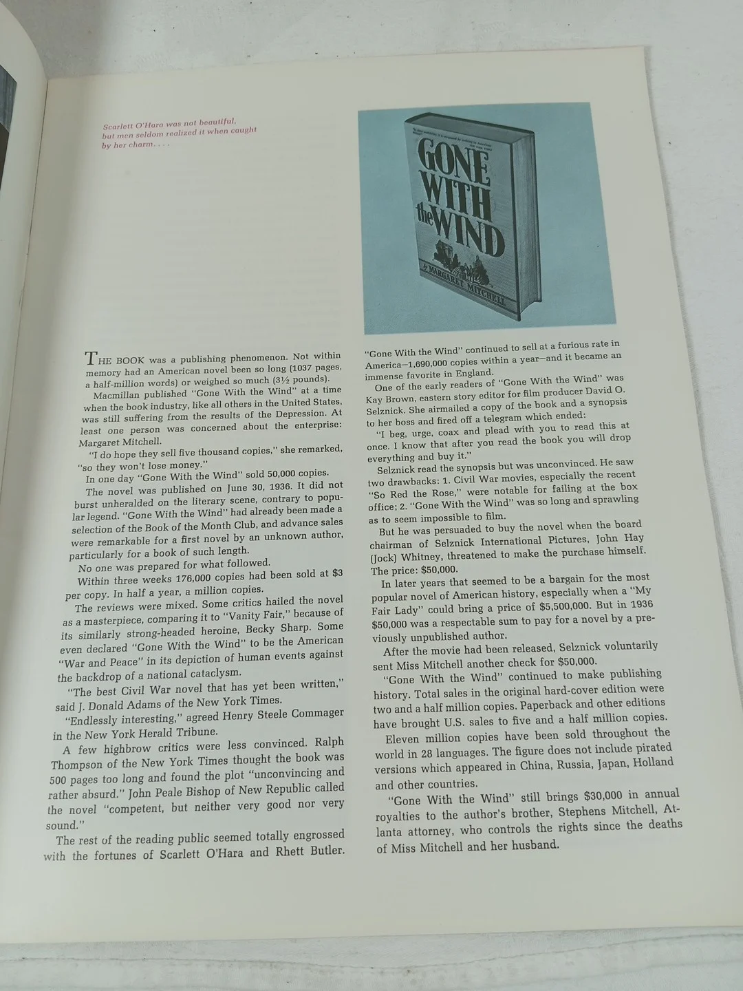 The Story of Gone With The Wind - (1967) Souvenir/Brochure Programme, изображение 5