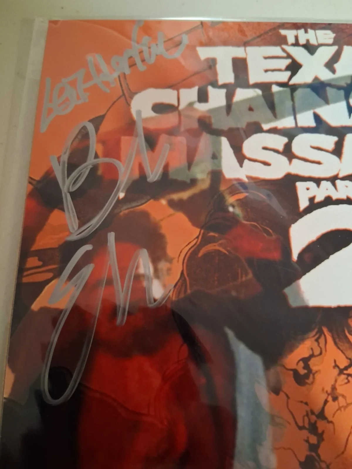 Bob Elmore — Bob Elmore Signed 8x10 Photo Texas Chainsaw Massacre 2 Leatherface Auto Beckett, изображение 2
