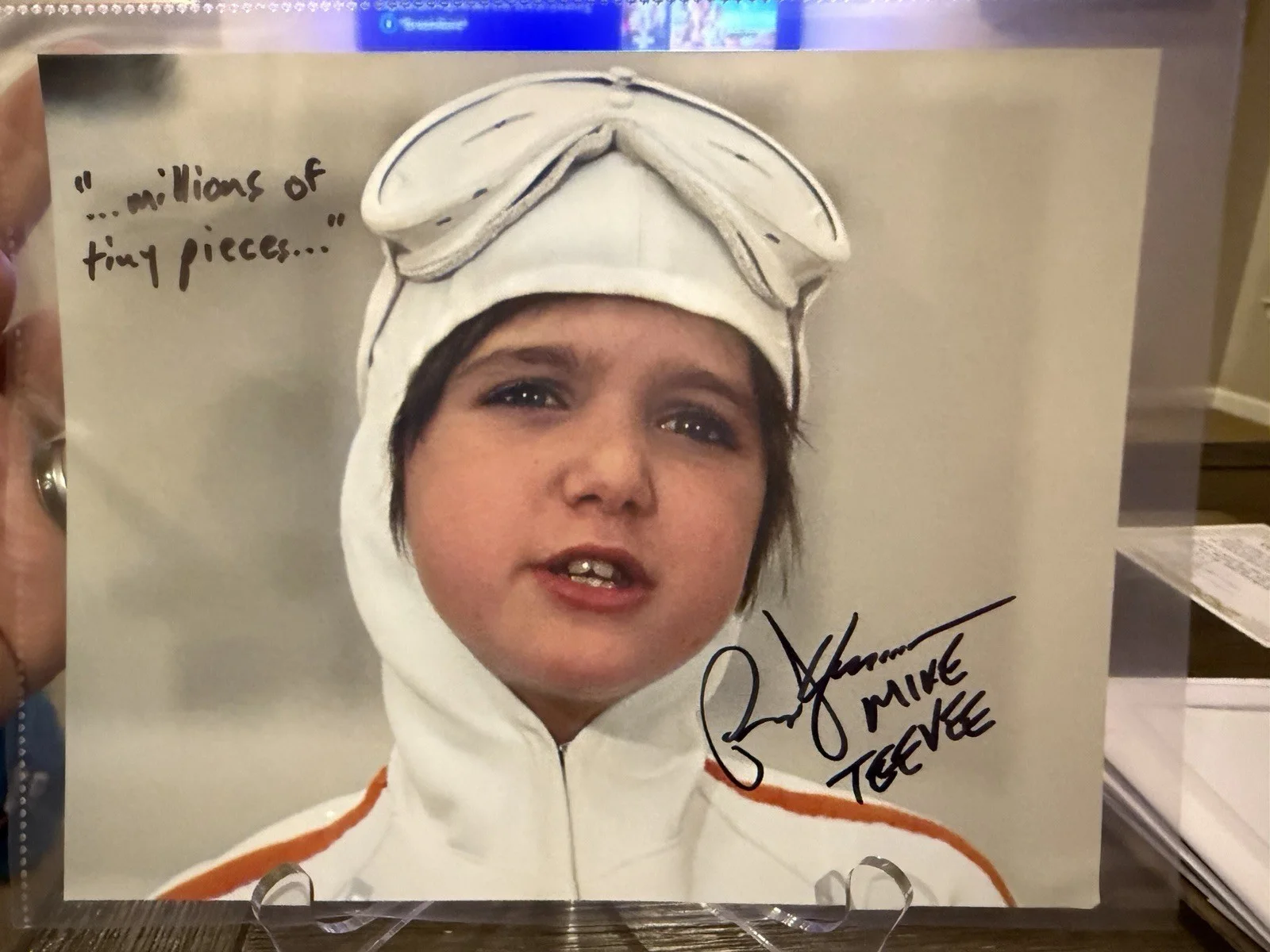Paris Themmen Signed 8X10 Photo Willy Wonka Mike Tee Vee Inscription, image 2