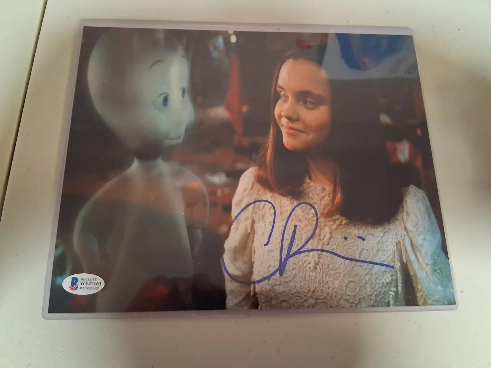 Christina Ricci — Christina Ricci Signed 8x10 Casper Photo Beckett BAS Witnessed Auto WF47163