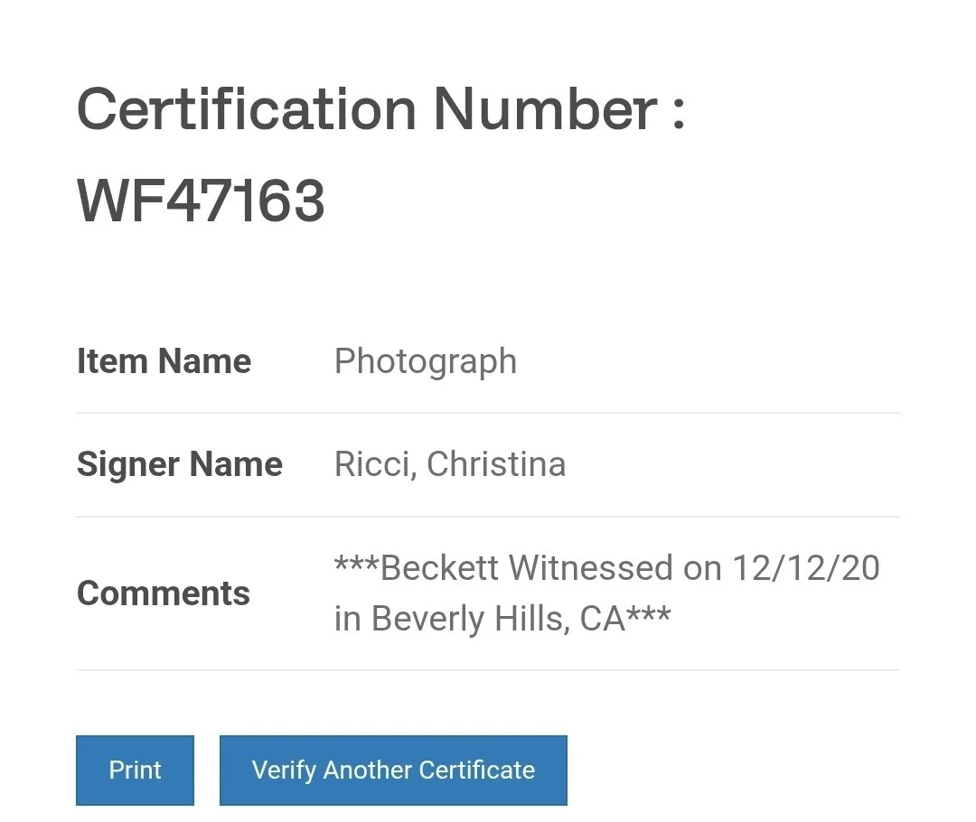 Christina Ricci — Christina Ricci Signed 8x10 Casper Photo Beckett BAS Witnessed Auto WF47163, изображение 4