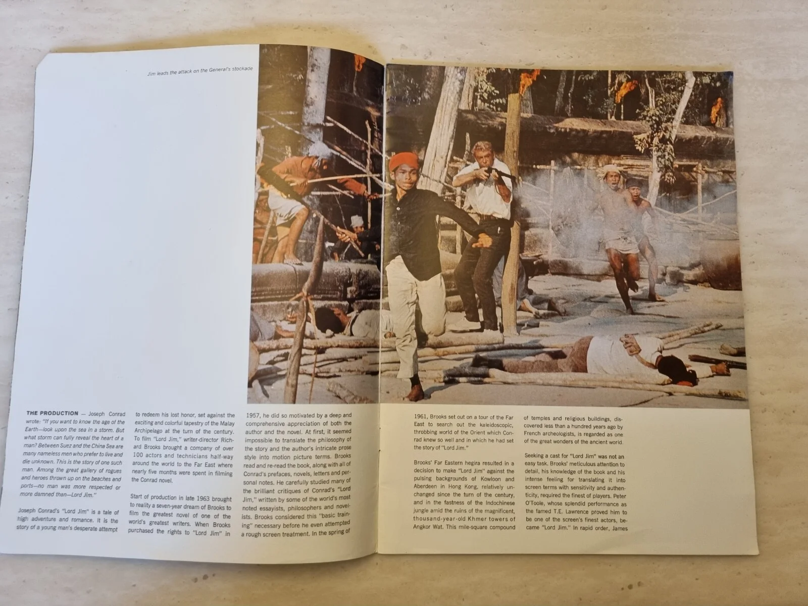 Vintage 1965 Lord Jim Movie Souvenir Program Peter O Toole Columbia Film Book, изображение 2