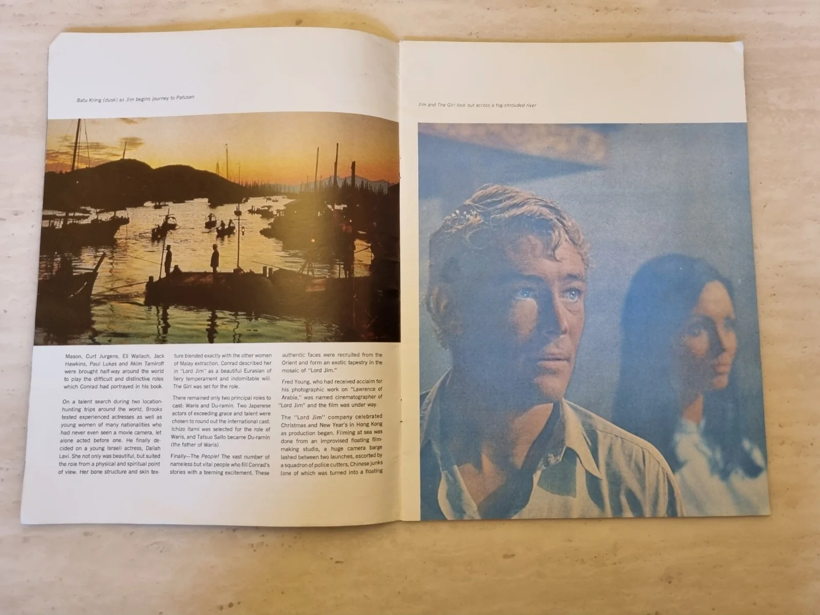 Vintage 1965 Lord Jim Movie Souvenir Program Peter O Toole Columbia Film Book, изображение 3