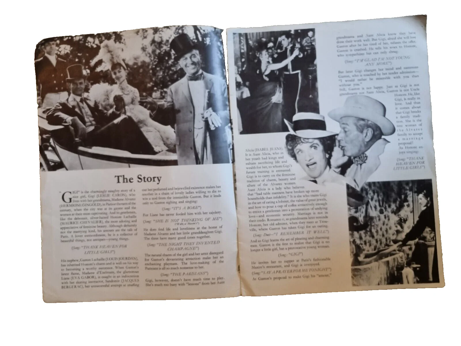 Vintage 1958 Gigi Movie Souvenir Program Booklet Leslie Caron MGM Film Ephemera, изображение 5