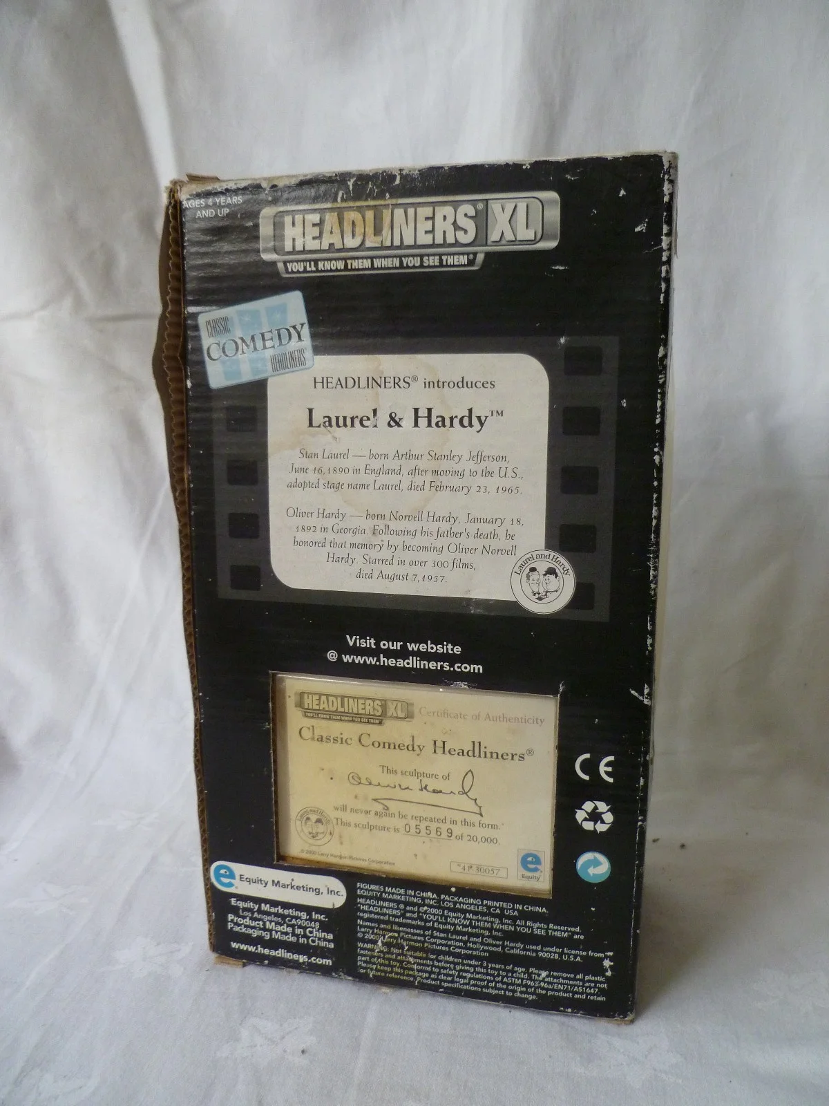 Headliners XL Oliver Hardy Figurine Statue DAMAGED BOX, image 5