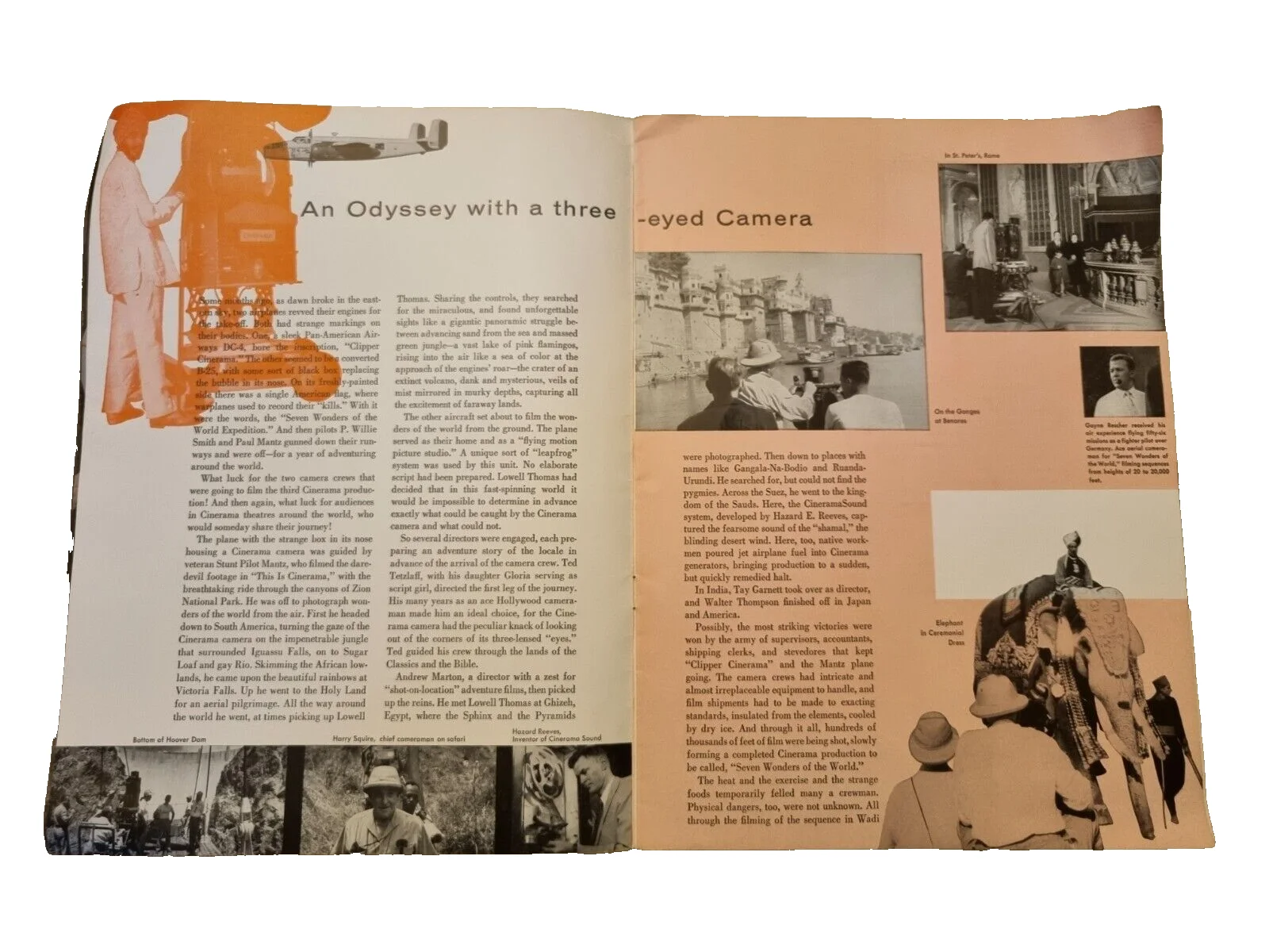 Vintage 1956 Seven Wonders of the World Cinerama Souvenir Program Lowell Thomas, изображение 4