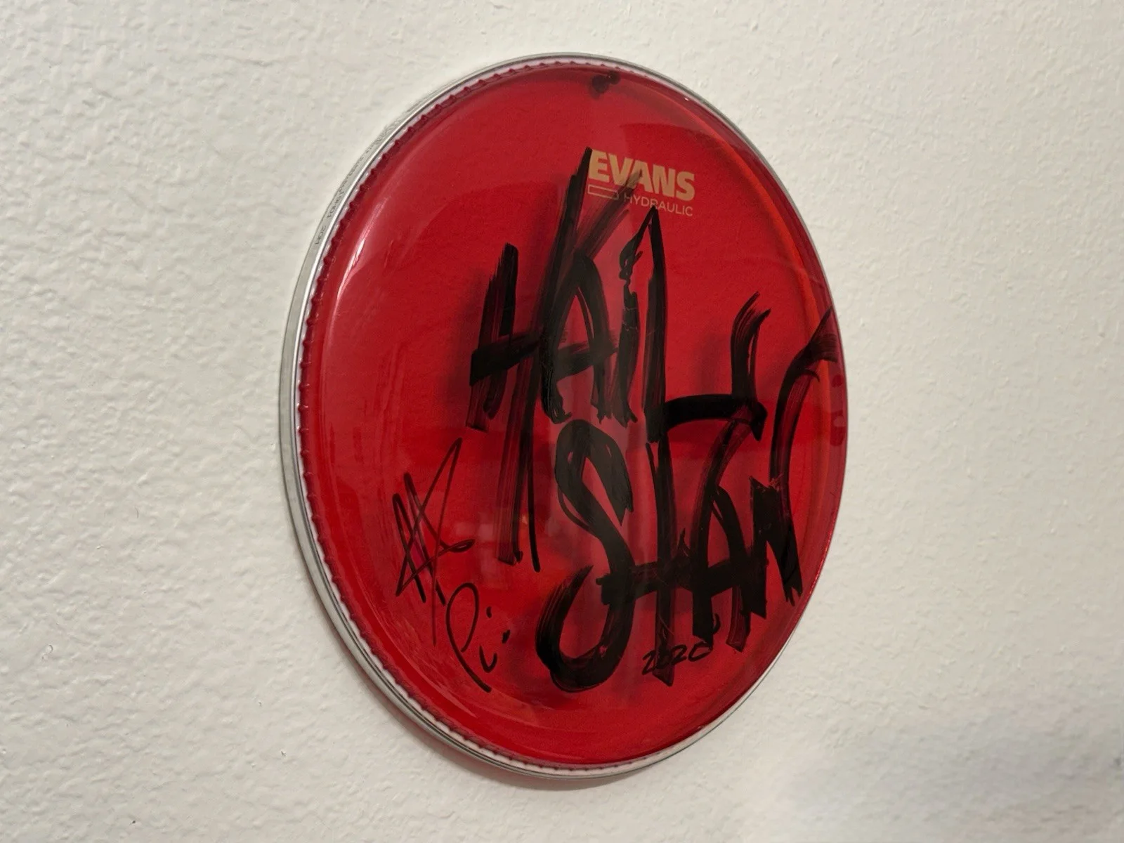 Signed Autographed Matt Halpern Periphery 12” Drum Head Feb 2020 Hail Stan Tour, image 2