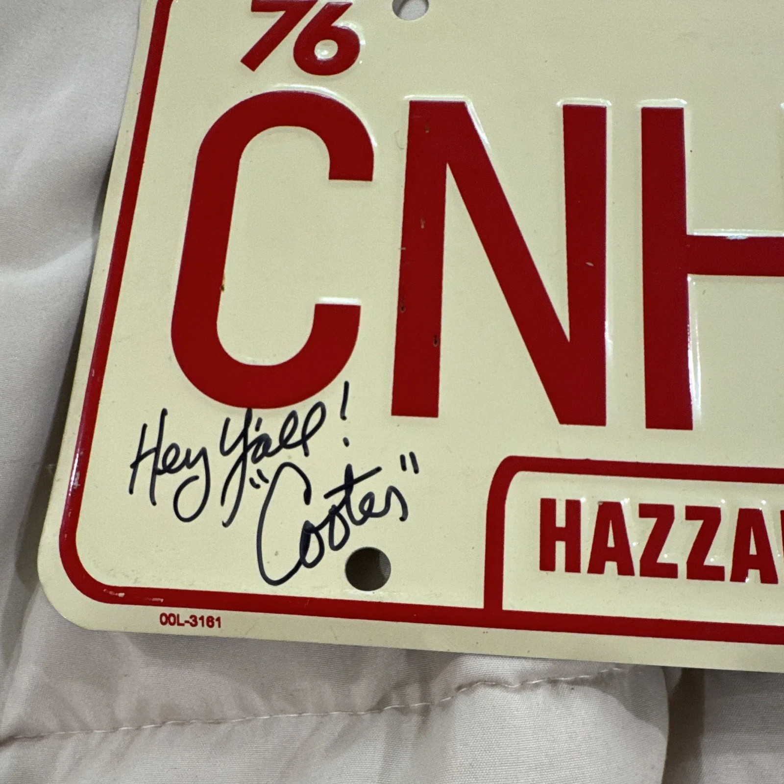 Ben Jones, Cooter — Autographed Hazzard County CNH 320 License Plate Dukes of Hazzard Ben Jones, изображение 2