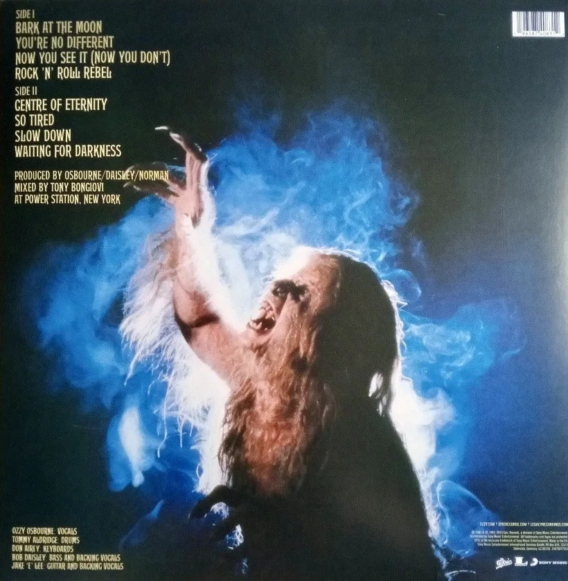 OZZY OSBOURNE AUTOGRAPHED SIGNED BARK AT THE MOON VINYL, image 2