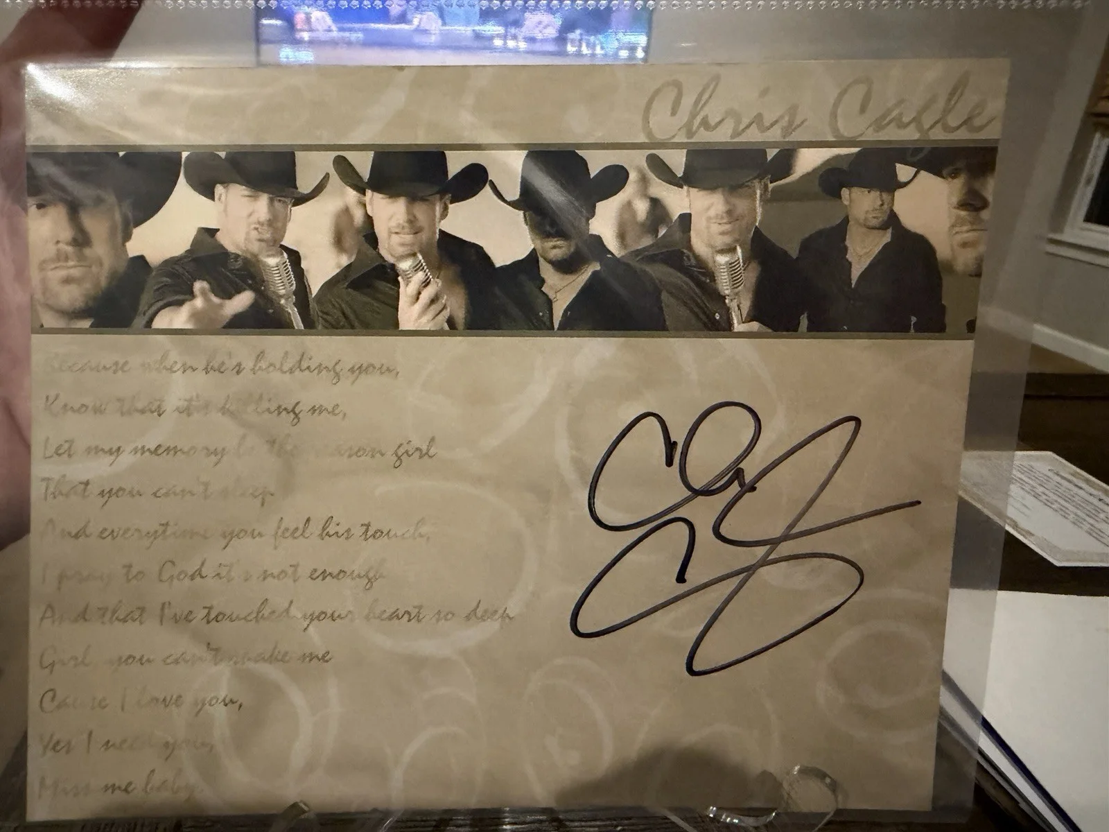 CHRIS CAGLE SIGNED AUTOGRAPHED 8X10 PHOTO, image 2