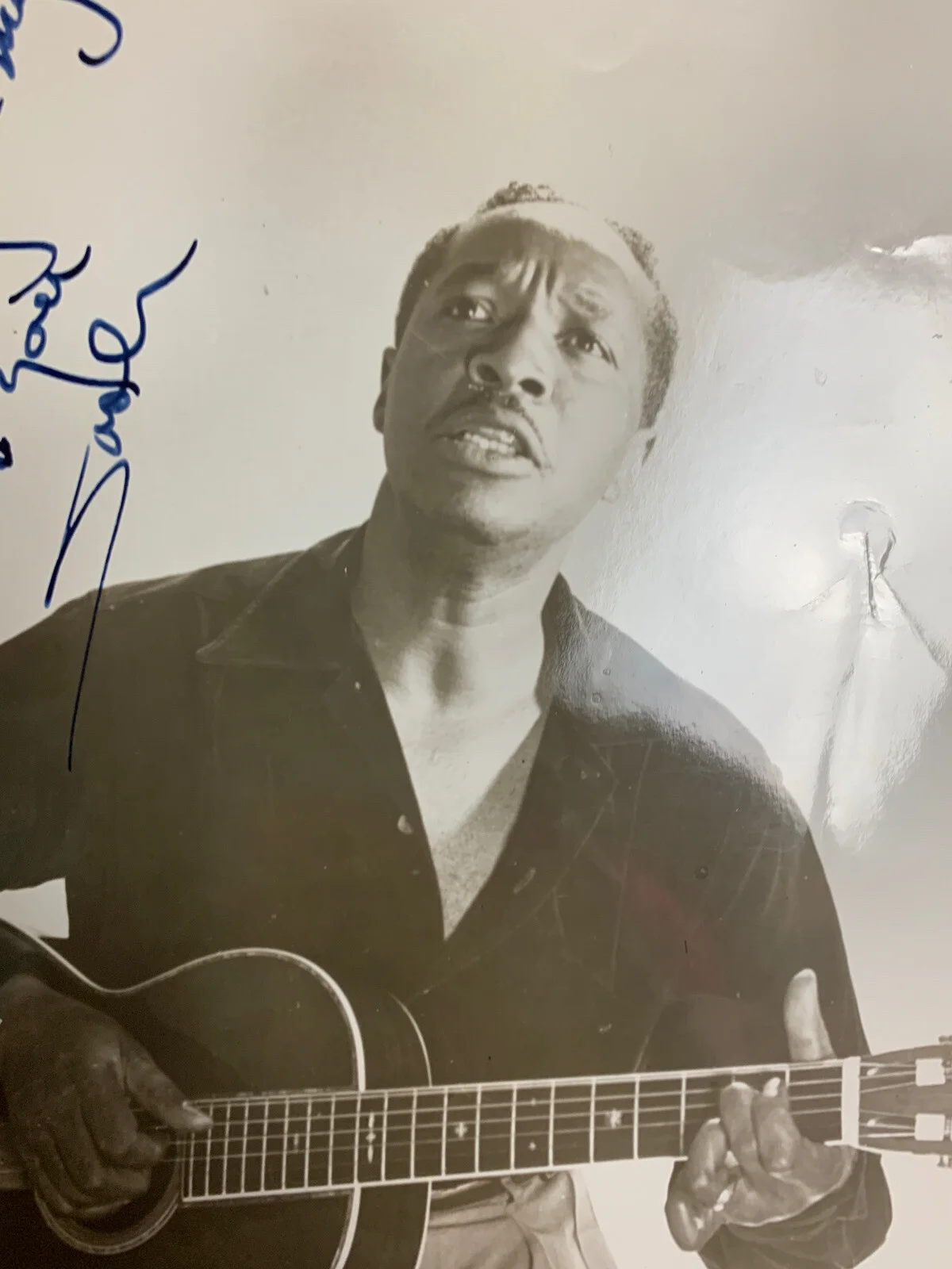 JOSH (JOSHUA DANIEL) WHITE Jazz Folk Guitarist AUTOGRAPHED 8x10 Photograph 1950s, изображение 5