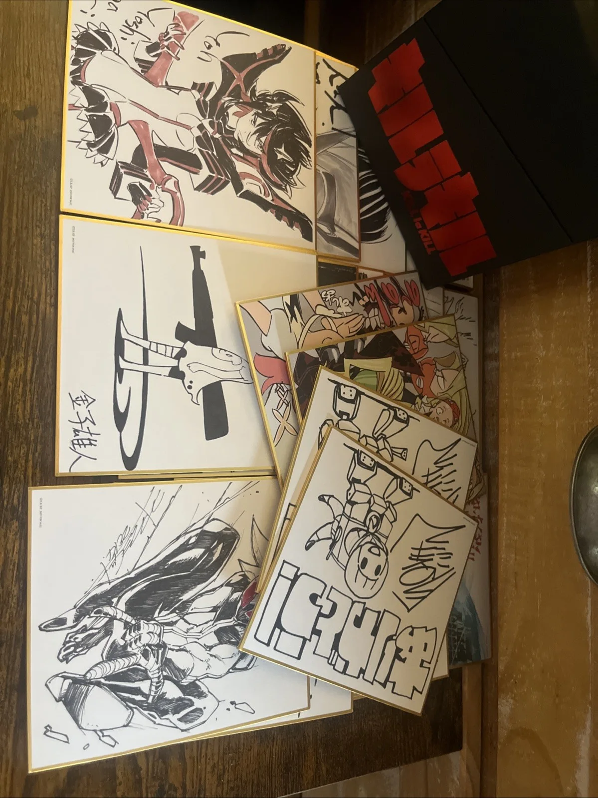 Kill La Kill Signed Sketch Cards Shikishi Limited Edition Set, image 2