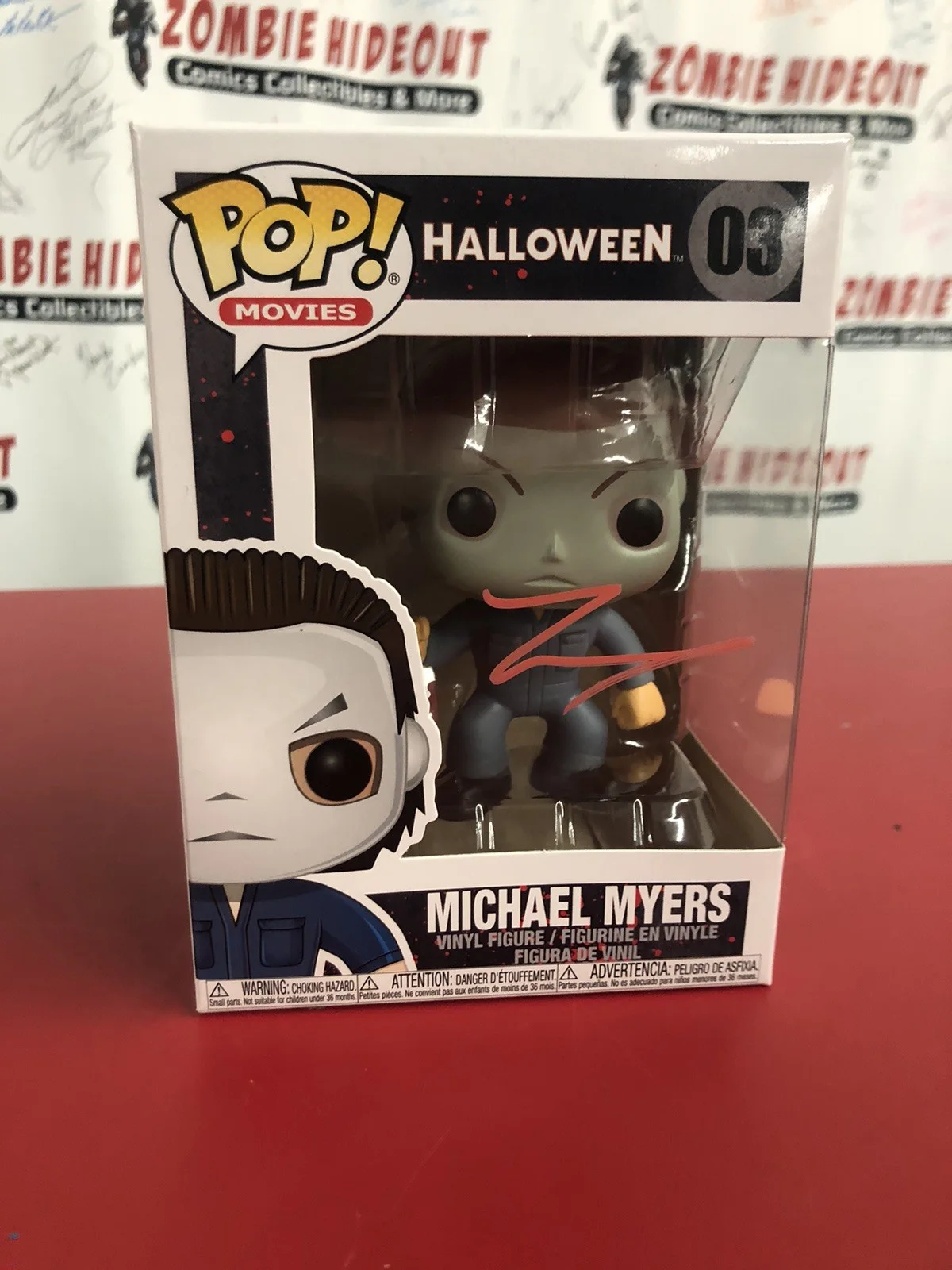 TYLER MANE — TYLER MANE SIGNED MICHAEL MYERS FUNKO POP VINYL 03 HALLOWEEN AUTOGRAPH PSA COA