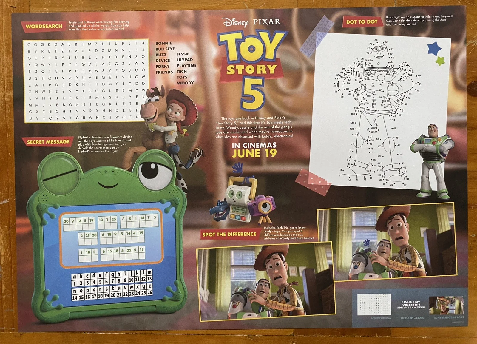 Toy Story 5 Movie 2026 Disney Pixar Advert Poster Cinema 16x12 Large ROLLED TUBE, изображение 2