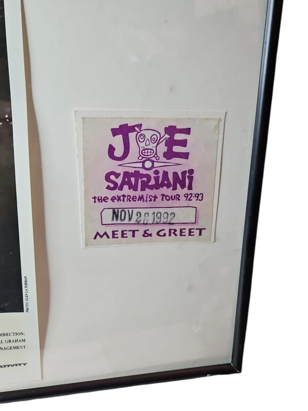 JOE SATRIANI HAND SIGNED PHOTO AUTOGRAPHED GUITARIST Display 14x11, image 2