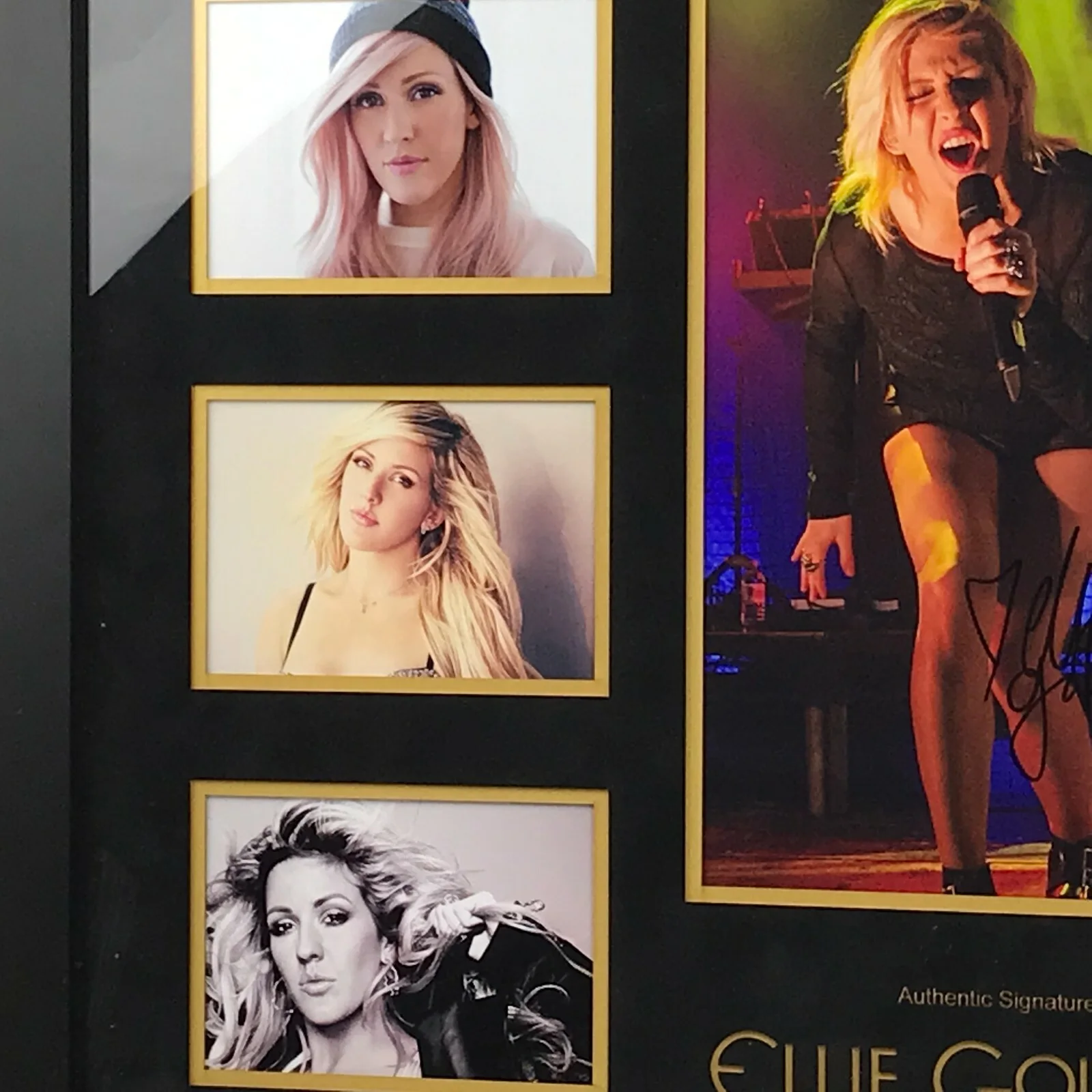 Ellie Goulding Signed Photo Famous Memorabilia LaserCut Framed Display 27x20 COA, image 4