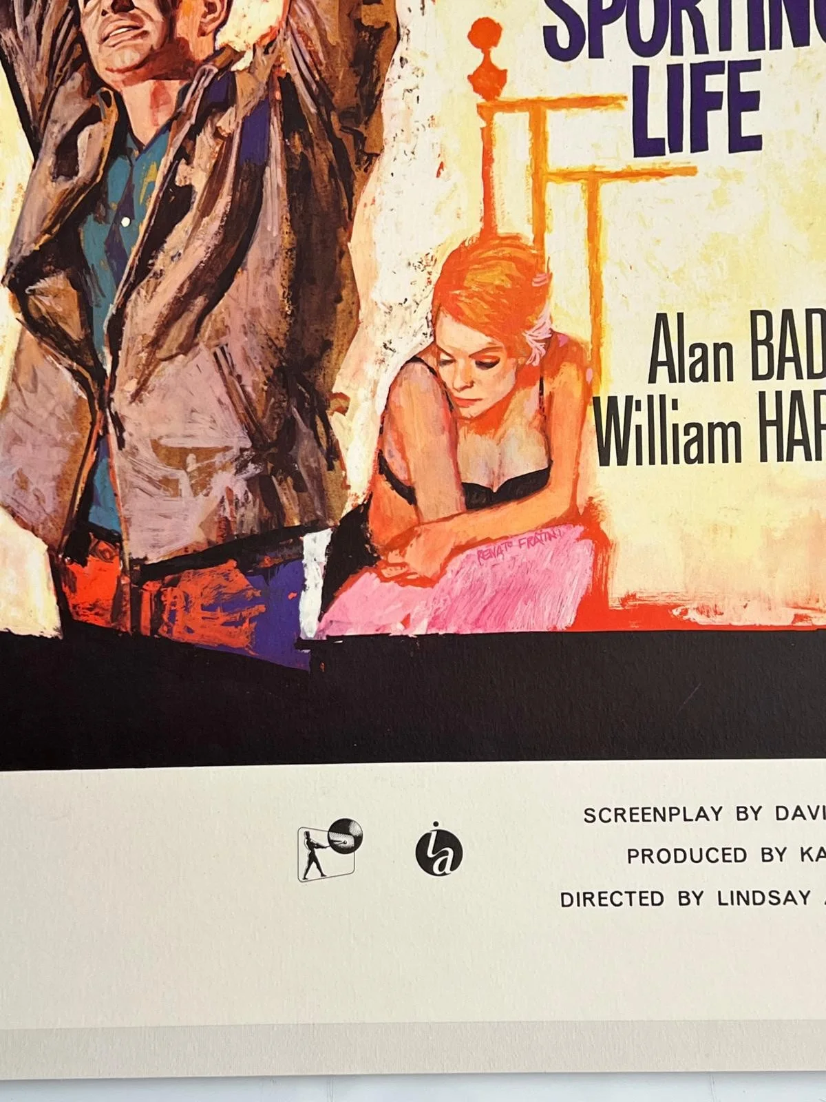 This Sporting Life Original UK British 1 Sheet Film Poster 1963 w/certificate, изображение 4
