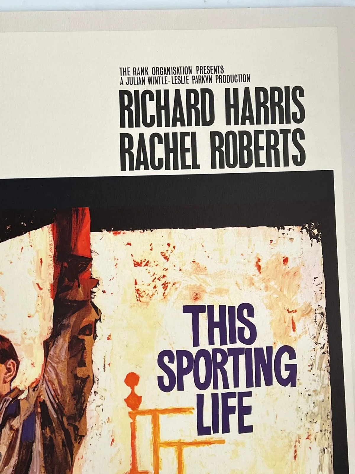 This Sporting Life Original UK British 1 Sheet Film Poster 1963 w/certificate, изображение 5